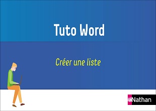 WORD - Chapitre 3 - Tuto 10 - Créer une liste (fiches 1 et 2)